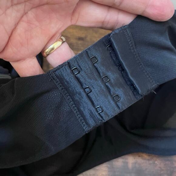 Nueskin New Black Sheer Unlined Mesh Underwired Bra Size 34 DDD - Picture 5 of 10